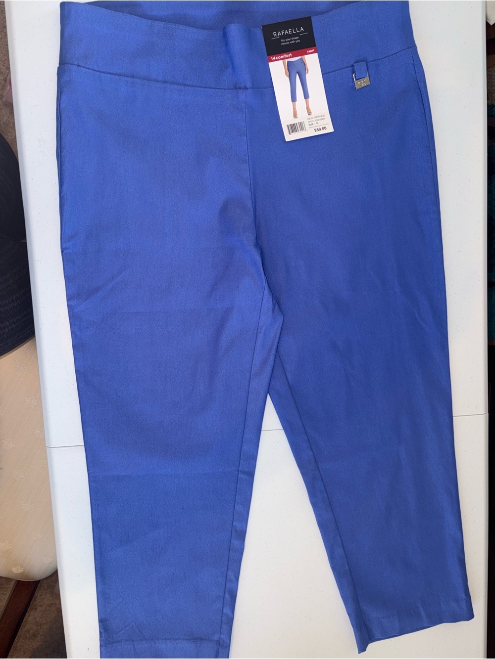 Rafaella Bold Royal Blue Ankle Crop Stretch Jeans